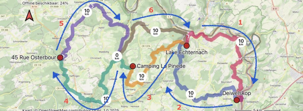 GPX Mullerthal Trail kaart